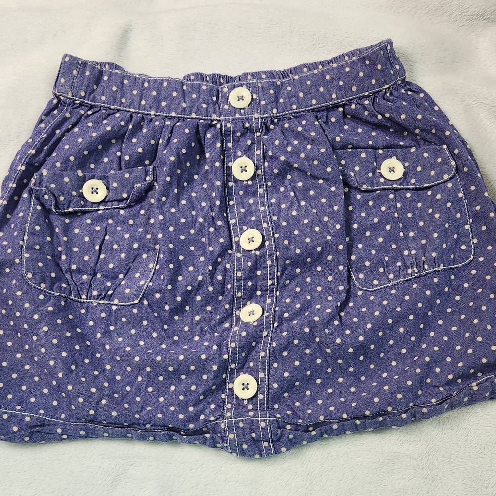 Boden Blue Polka Dot Skirt